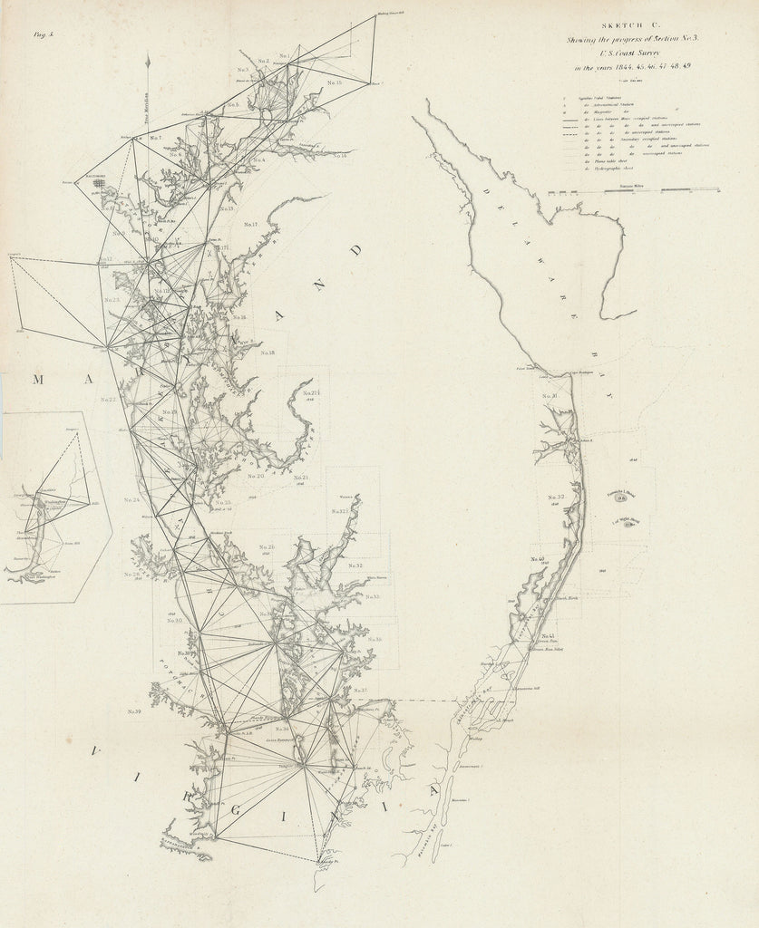 Old map of the Chesapeake Bay