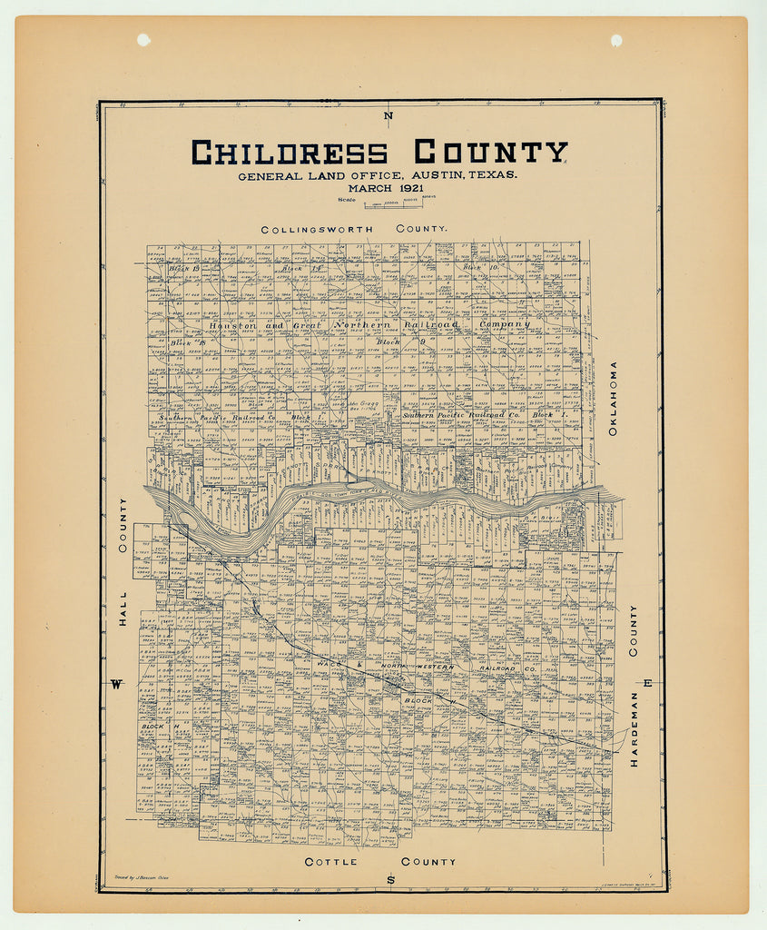 Childress County - Texas General Land Office Map ca. 1926
