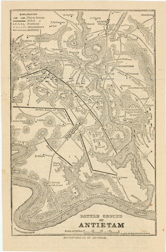 Old map of the Battle of Antietam