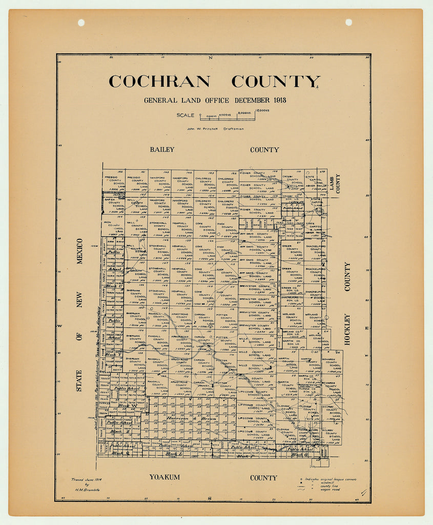 Cochran County - Texas General Land Office Map ca. 1926