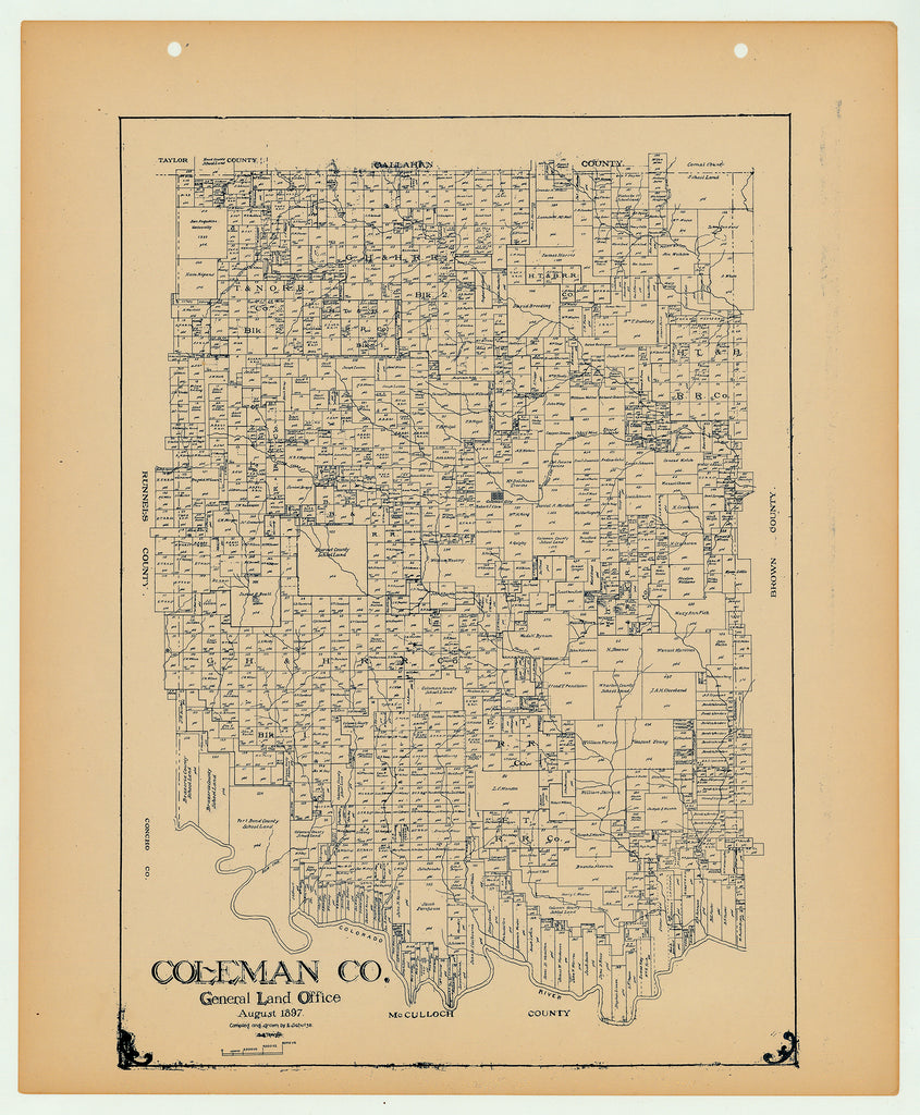 Coleman County - Texas General Land Office Map ca. 1926