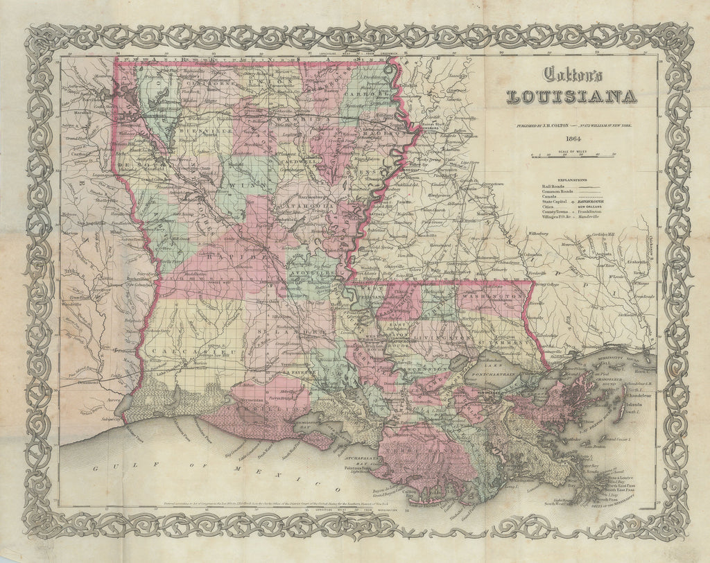 Colton's Louisiana: Colton 1864