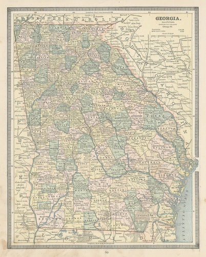 Old map of Georgia
