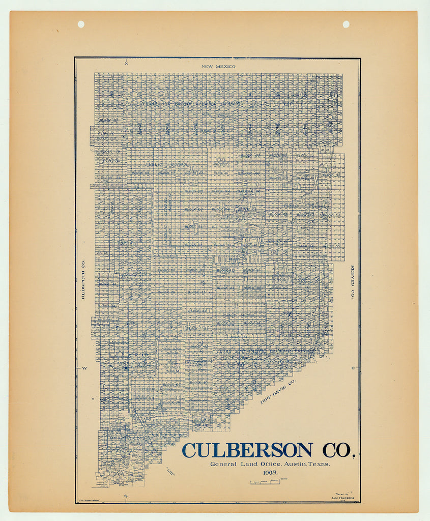 Culberson County - Texas General Land Office Map ca. 1926