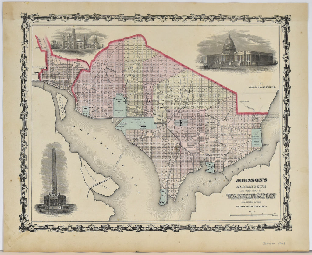Old map of Washington, D.C.