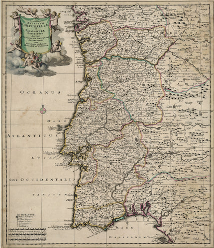 Old map of Portugal