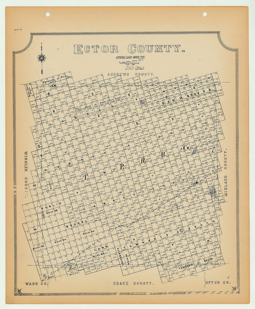 Ector County - Texas General Land Office Map ca. 1925