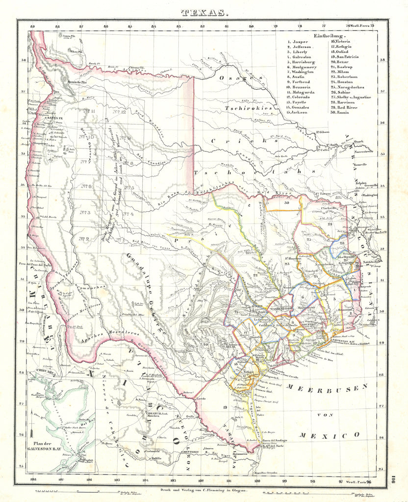 Republic of Texas: Flemming, 1844