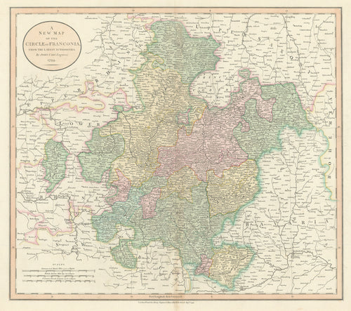 Old map of central Germany