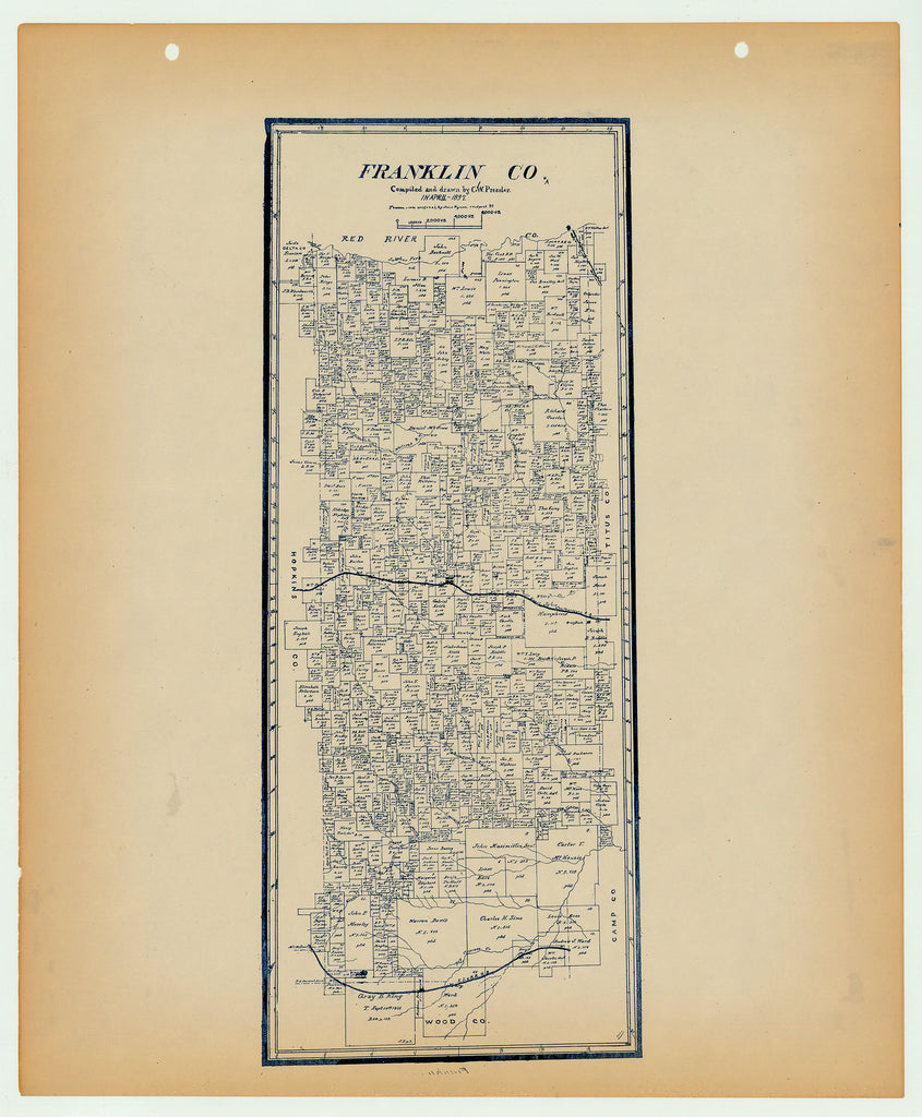 Franklin County - Texas General Land Office Map ca. 1925