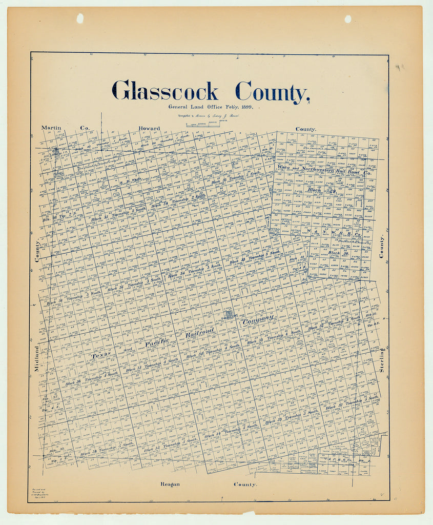 Glasscock County - Texas General Land Office Map ca. 1926