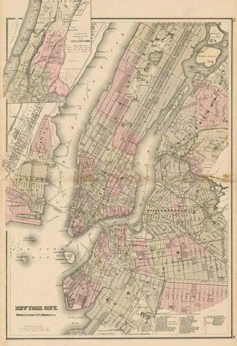 Old map of New York City