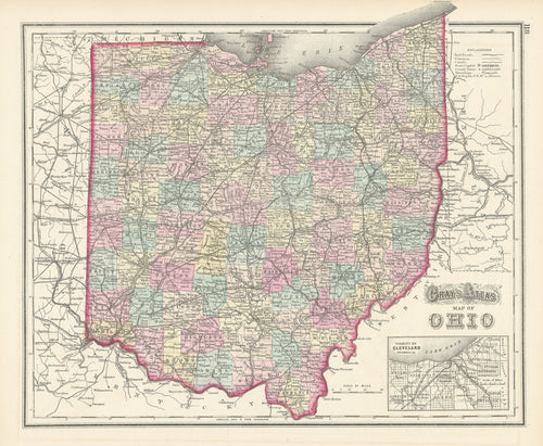Old map of Ohio