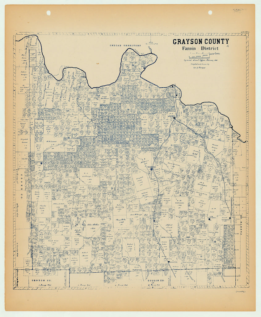 Grayson County - Texas General Land Office Map ca. 1926