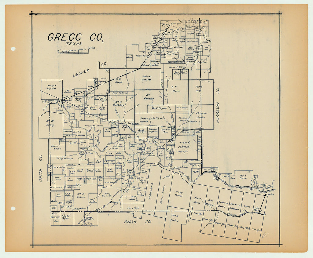 Gregg County - Texas General Land Office Map ca. 1926