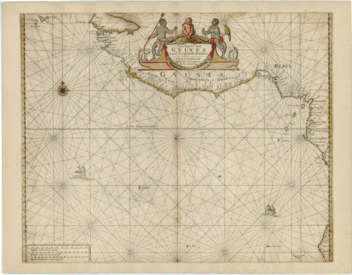 Old map of the west coast of Africa