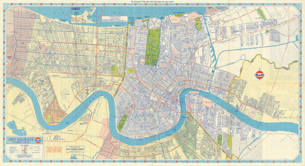 Old map of New Orleans, Louisiana