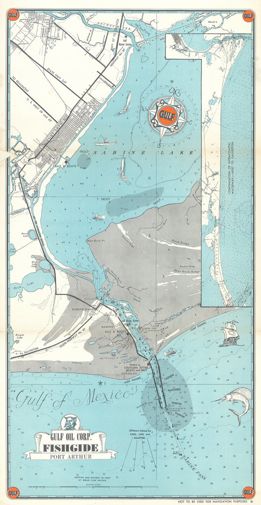 Fishing Map of Port Arthur 