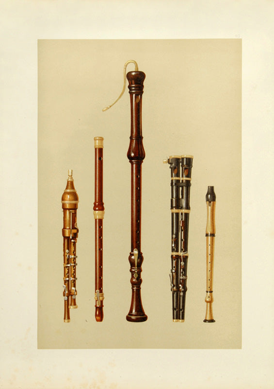 Double Flageolets, German Flute, Flutes Douces: A.J. Hipkins 1888