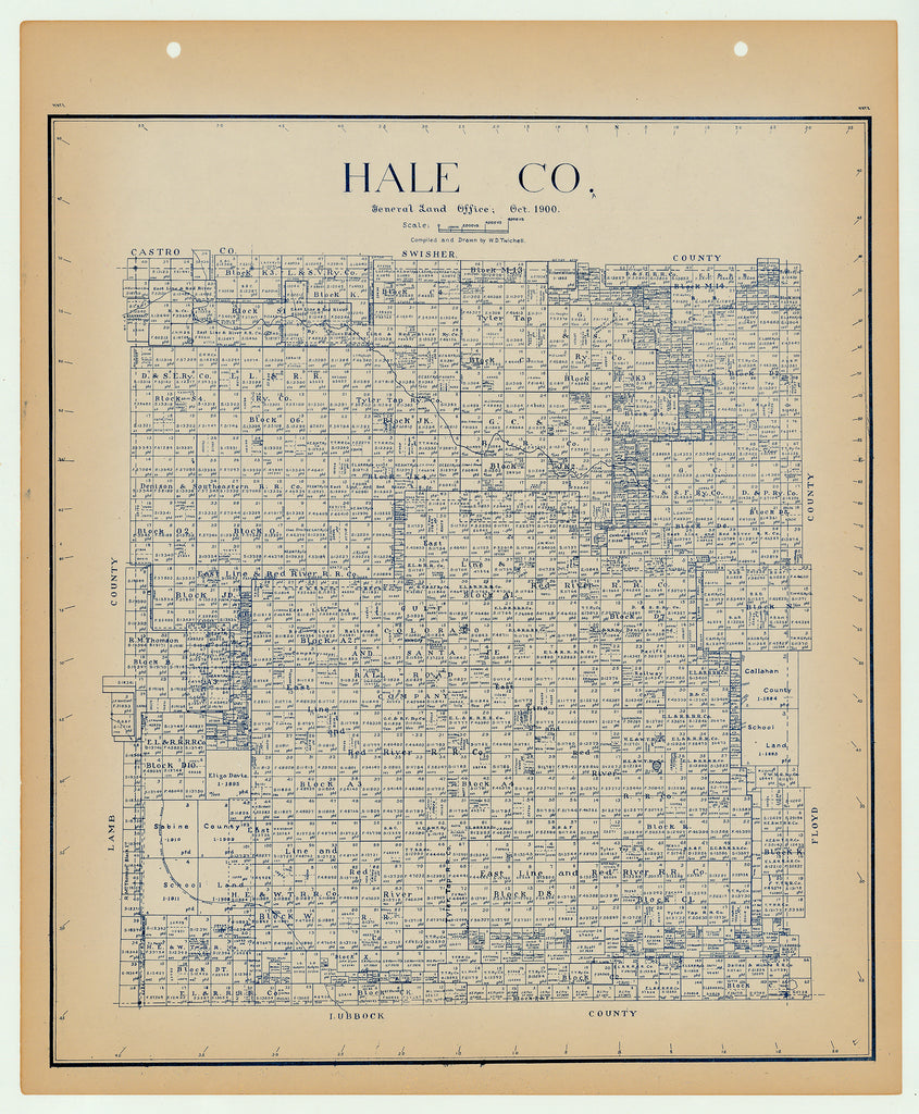 Hale County - Texas General Land Office Map ca. 1926