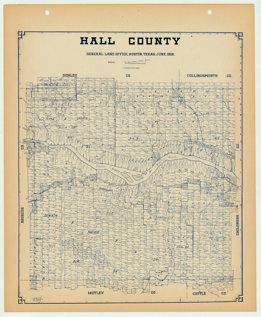 Hall County - Texas General Land Office Map ca. 1926