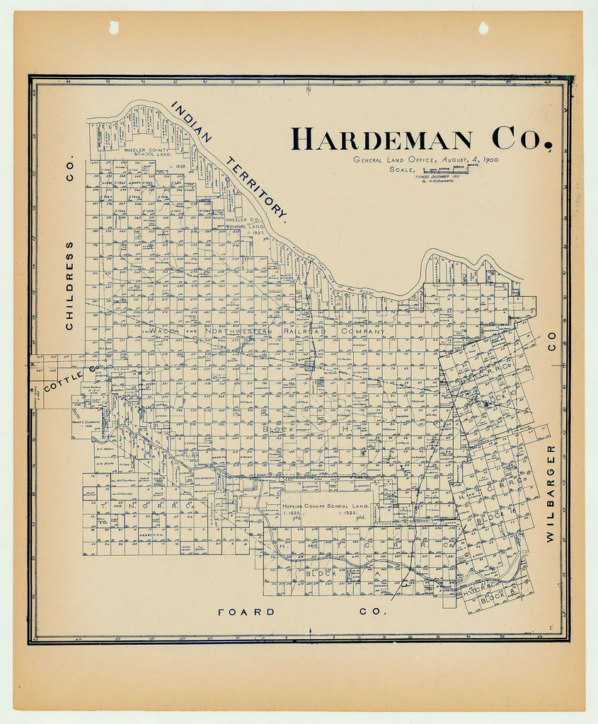Hardeman County - Texas General Land Office Map ca. 1926