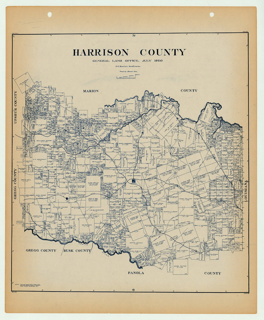 Harrison County - Texas General Land Office Map ca. 1926