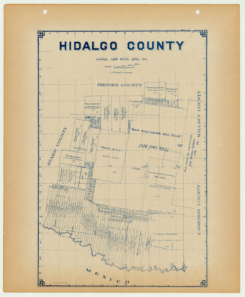 Hidalgo County - Texas General Land Office Map ca. 1926