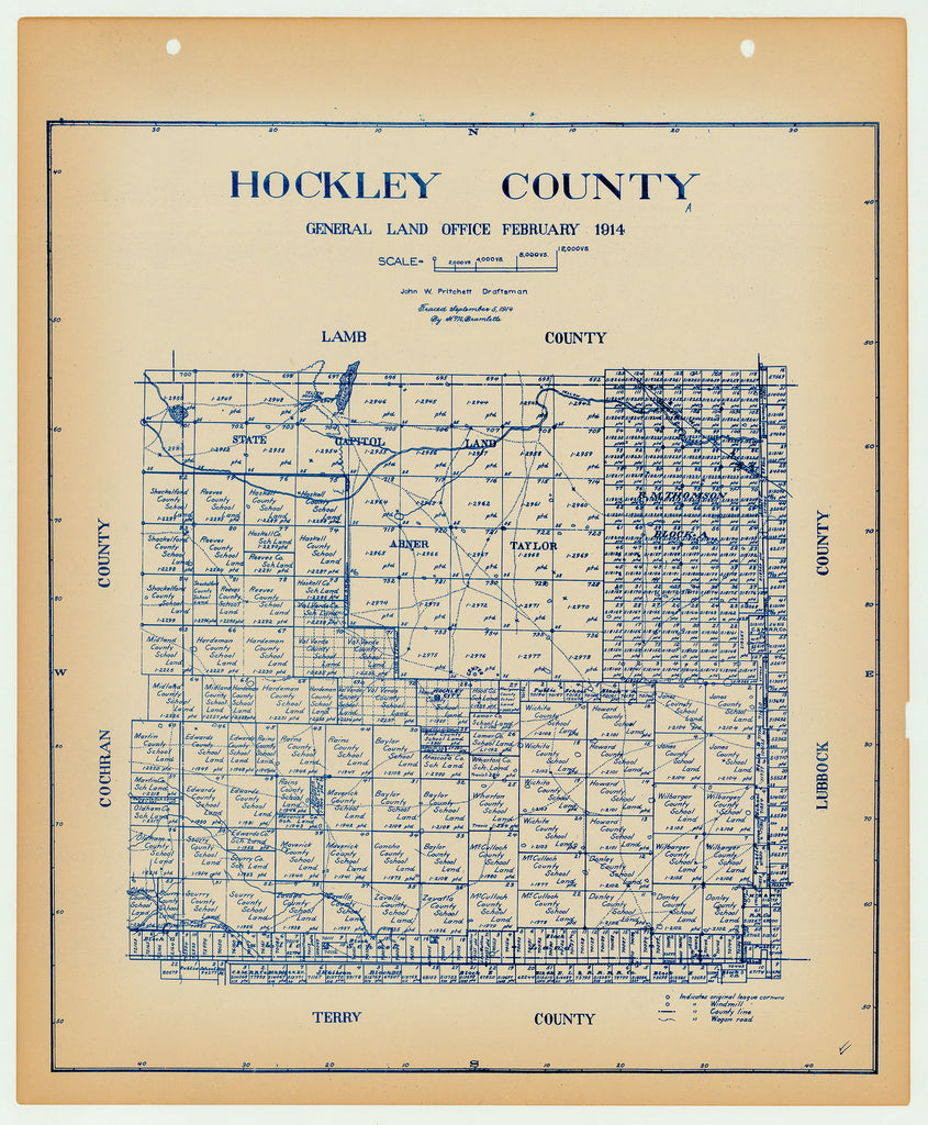 Hockley County - Texas General Land Office Map ca. 1926