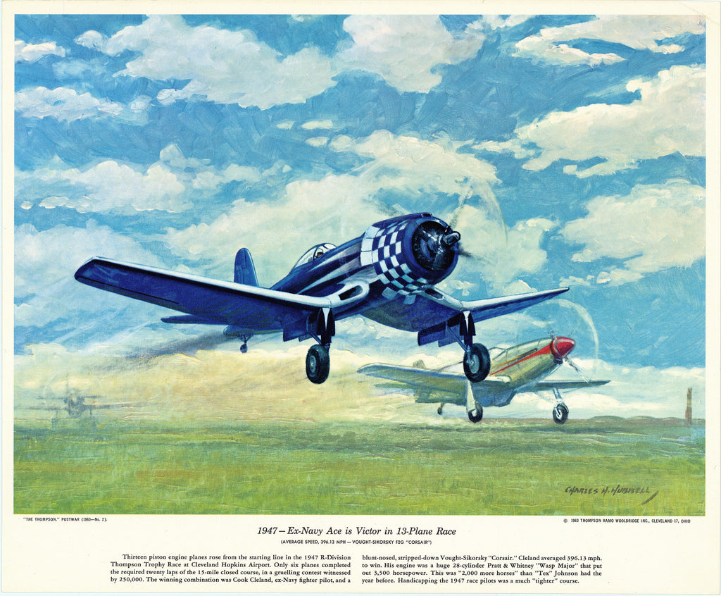 Old print of a World War II airplane