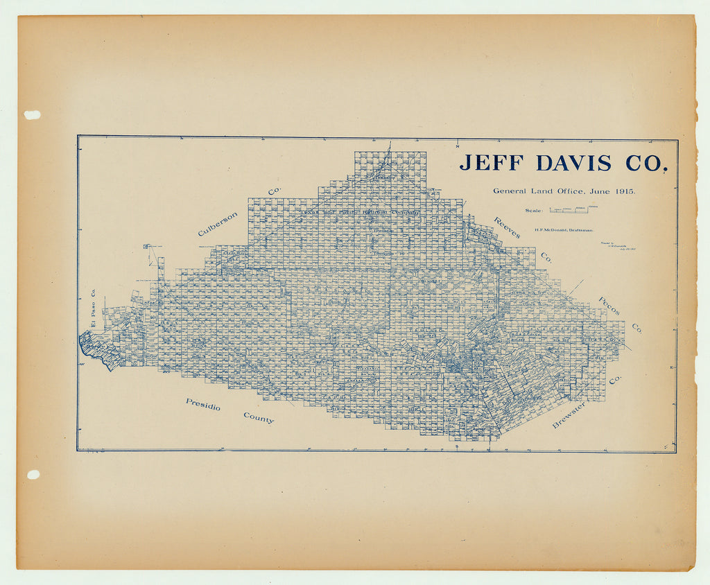 Jeff Davis County - Texas General Land Office Map ca. 1926