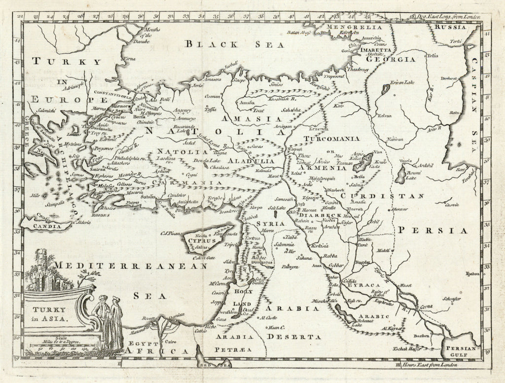 Old map of Turkey