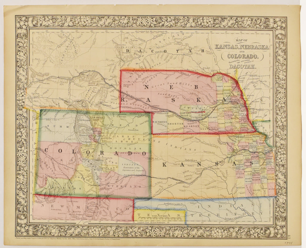 Kansas, Nebraska, and Colorado: Mitchell 1861