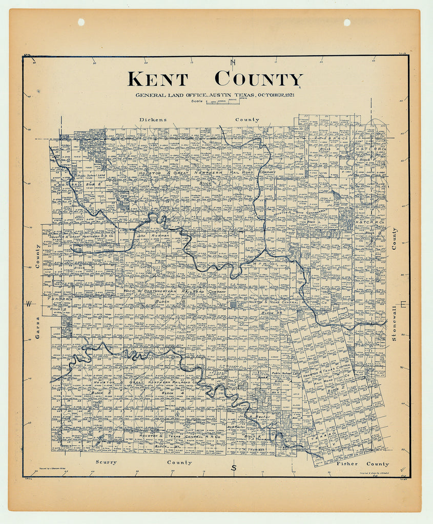 Kent County Texas General Land Office Map 1926 – The
