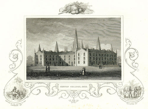 Old print of Kenyon College