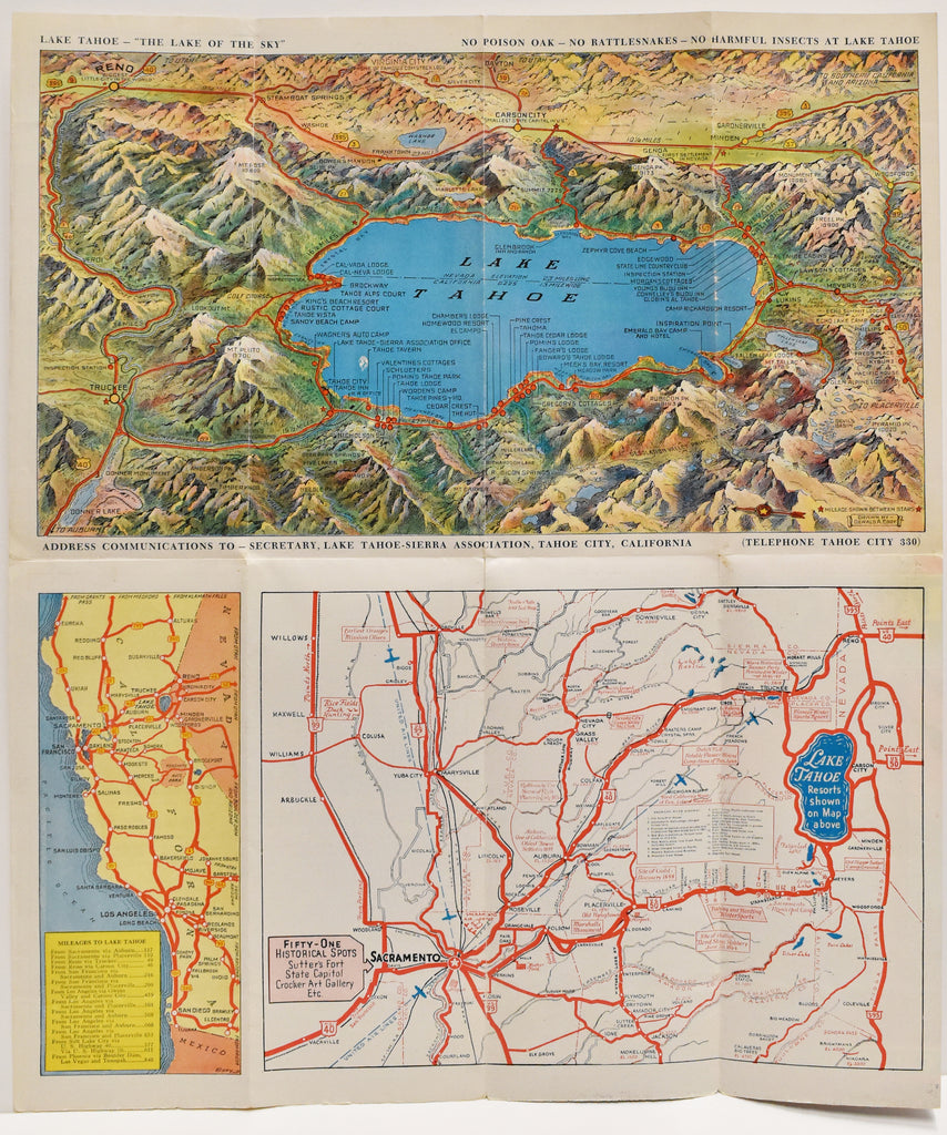 Lake Tahoe Pamphlet: Lake Tahoe Sierra Association 1935
