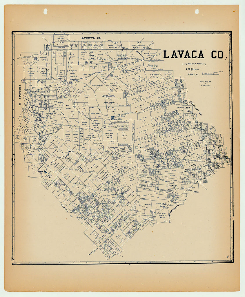 Lavaca County - Texas General Land Office Map ca. 1926