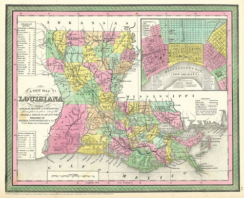 Old map of Louisiana