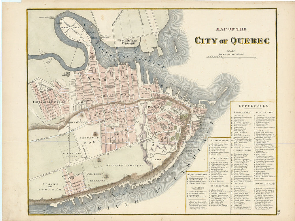Old map of Quebec