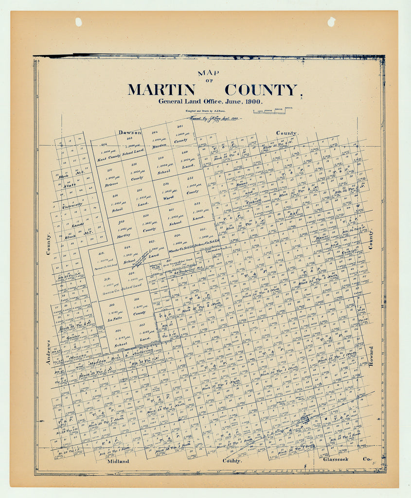 Martin County - Texas General Land Office Map ca. 1926