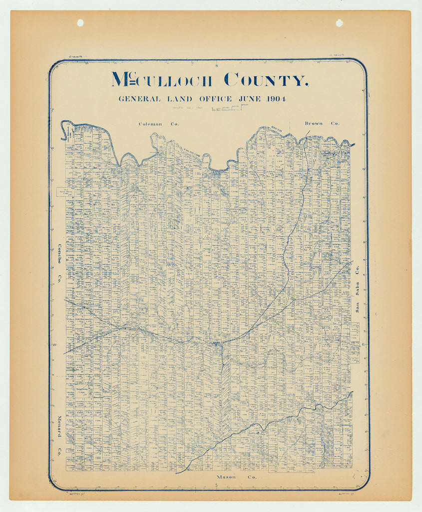 McCulloch County - Texas General Land Office Map ca. 1926