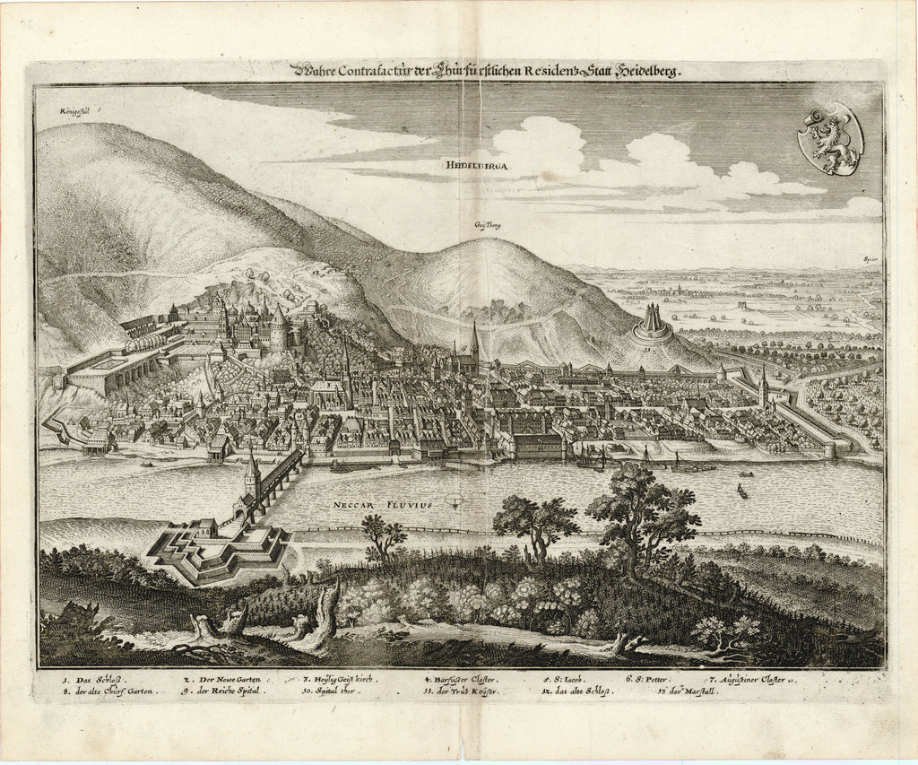 Old view of Heidelberg, Germany