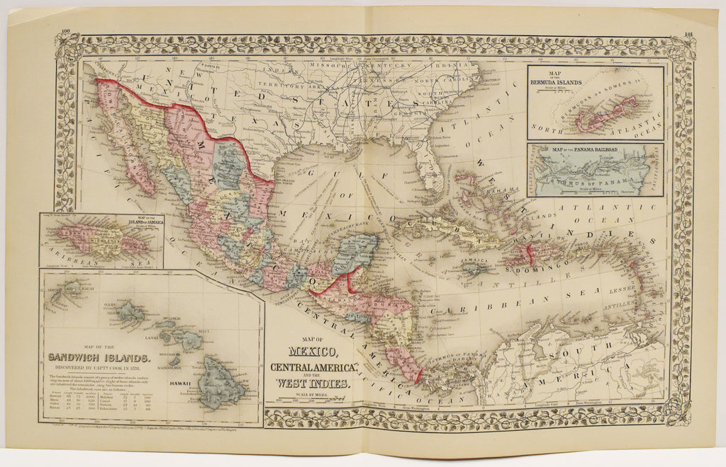 Mexico, Central America, and The West Indies: Mitchell 1877
