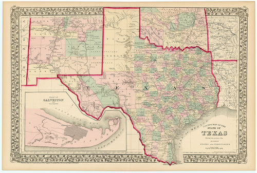 Old map of Texas