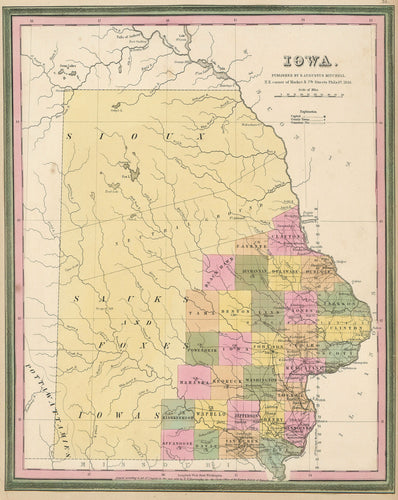Old map of Iowa