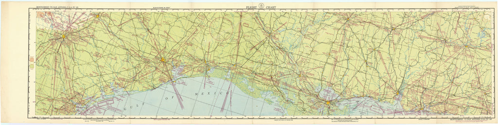 Old map of the Gulf Coast