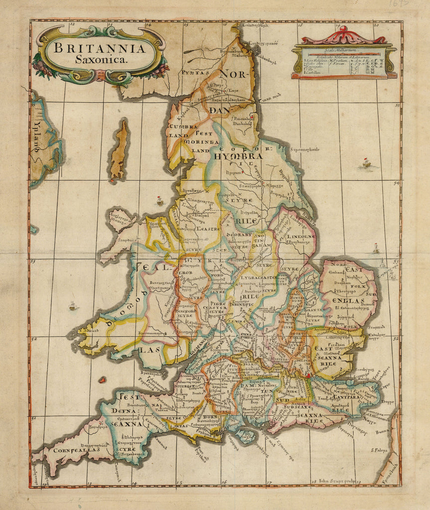 Old map of Great Britain