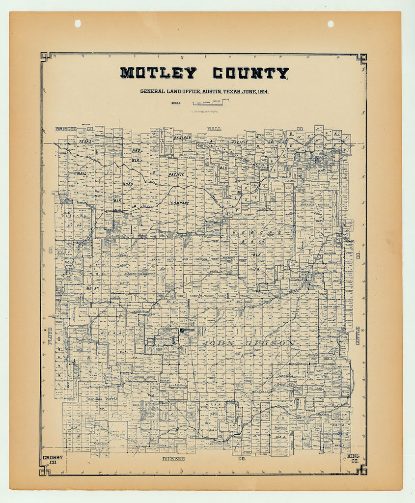 Motley County - Texas General Land Office Map ca. 1926