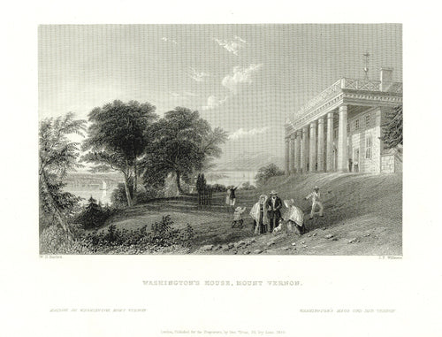 Old print of Mount Vernon