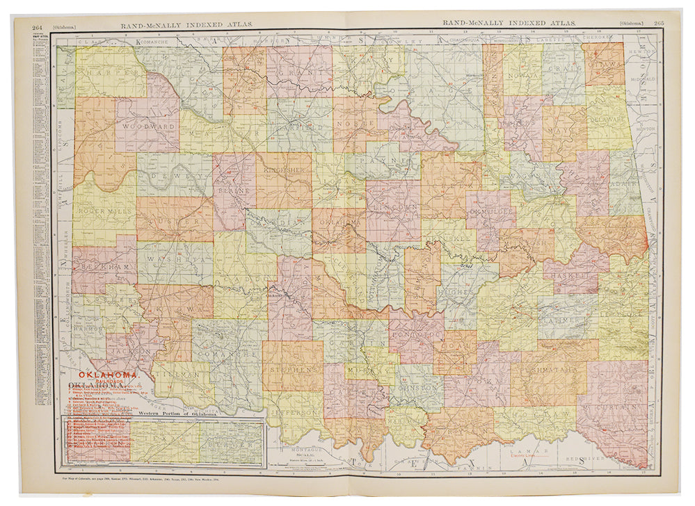Oklahoma Railroads: Rand, McNally & Co. 1910